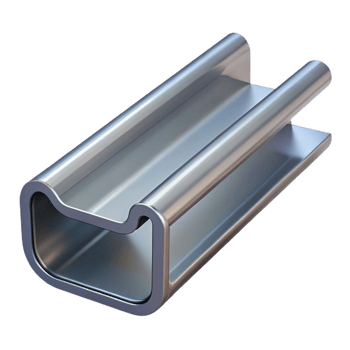 sumptuous energetic baroque Gutter section, aluminum, NO BACKGROUND with Transparent Background. gallery standard png