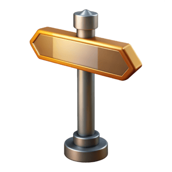 romantic hypnotic Street sign post, metal, NO BACKGROUND with Transparent Transparent Background. professional png