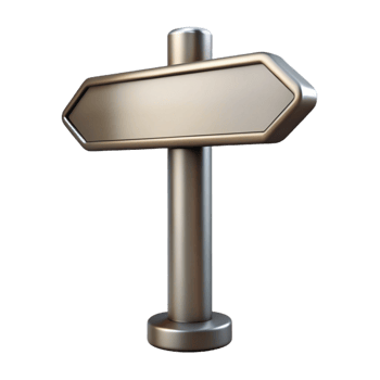 alluring melancholic organic Street sign post, metal, NO BACKGROUND with Transparent Transparent Background. masterfully captured png