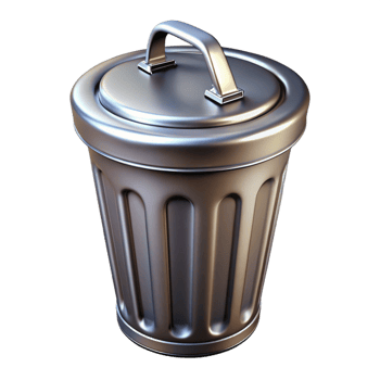majestic celebrated Trash can, metal, NO BACKGROUND with Transparent Background. png