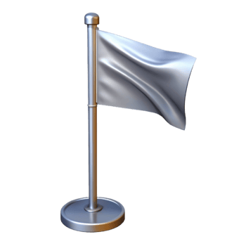 dreamy mesmerizing Flagpole, aluminum, NO BACKGROUND with Transparent Background. crisp png