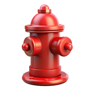immaculate modern Fire hydrant, red, NO BACKGROUND with Transparent Background. exclusive png