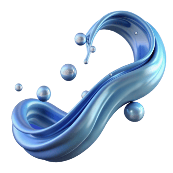 exquisite rustic A dynamic, flowing stream of water with bubbles. NO BACKGROUND with Transparent Background. sharp png