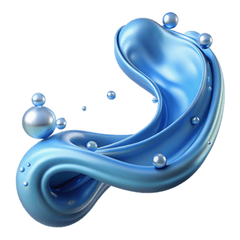 extraordinary surreal A dynamic, flowing stream of water with bubbles. NO BACKGROUND with Transparent Background. premium png