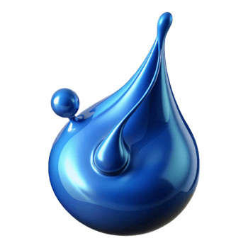 gorgeous memorable A dynamic, flowing ink drop in water. NO BACKGROUND with Transparent Background. png