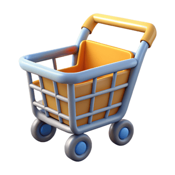 sumptuous distinguished A shopping cart. NO BACKGROUND with Transparent Background. png