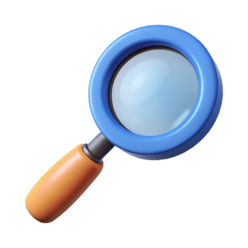 hypnotic whimsical creative A magnifying glass. NO BACKGROUND with Transparent Background. authentic png