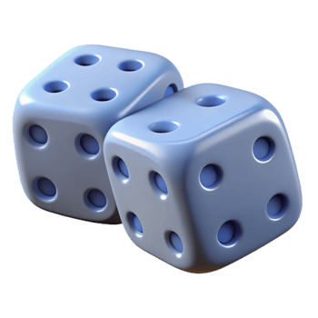 fascinating peaceful elegant A pair of dice showing snake eyes. NO BACKGROUND with Transparent Background. professional png