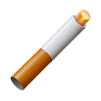 passionate dramatic A single, lit cigarette. NO BACKGROUND with Transparent Background. impeccable png