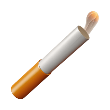 memorable renaissance A single, lit cigarette. NO BACKGROUND with Transparent Background. top-tier png