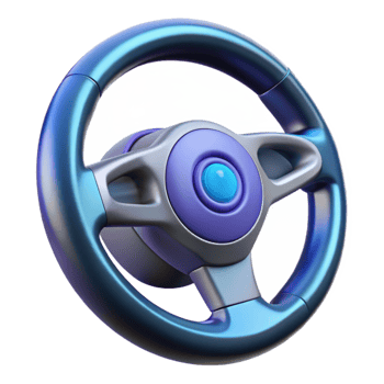 impressive renaissance A sleek, futuristic sports car steering wheel. NO BACKGROUND with Transparent Background. ultra HD png