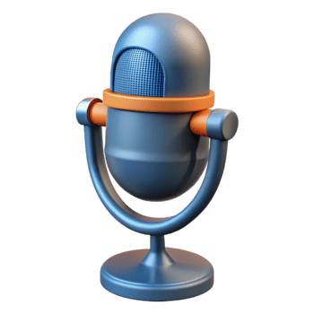 inspired renaissance A futuristic microphone with noise-canceling technology. NO BACKGROUND with Transparent Background. 8K png
