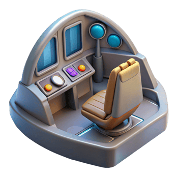 sumptuous coastal A high-resolution model of a spaceship cockpit. NO BACKGROUND with Transparent Background. impeccable png