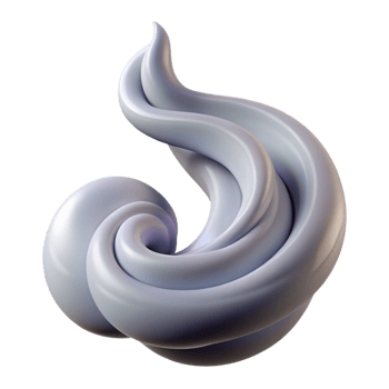alluring signature A single, abstract swirl of smoke. NO BACKGROUND with Transparent Background. png