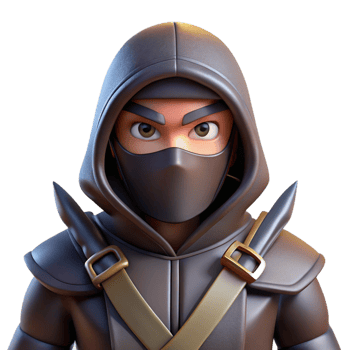 serene tropical A hooded assassin with twin daggers strapped to their thighs. NO BACKGROUND with Transparent Background. handcrafted png