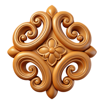 picturesque iconic Victorian gingerbread trim, ornate woodwork, detailed scrollwork. NO BACKGROUND with Transparent Background. png
