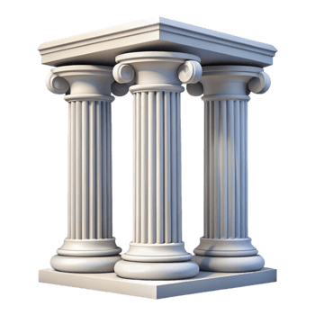 exemplary rustic Georgian columns, fluted design, classical architecture. NO BACKGROUND with Transparent Background. flawless png