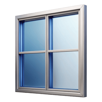 exceptional tropical Modern window frame, aluminum, double-paned glass. NO BACKGROUND with Transparent Background. high quality png