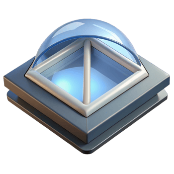 picturesque timeless Skylight, modern design, energy-efficient glass. NO BACKGROUND with Transparent Background. png