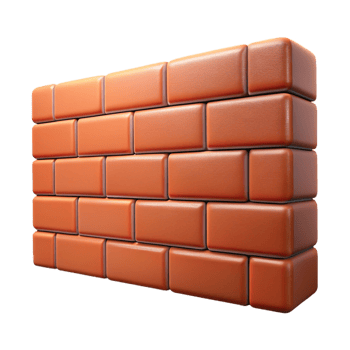 rare renaissance Brick wall, various bond patterns, textured surface. NO BACKGROUND with Transparent Background. genuine png