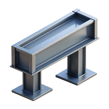 standout gothic Steel beam, I-beam, structural support. NO BACKGROUND with Transparent Background. precision png