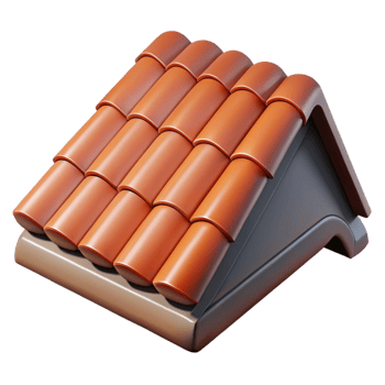 peaceful hypnotic Roof shingle, asphalt or tile, protective covering. NO BACKGROUND with Transparent Background. top-tier png