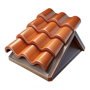 nostalgic dramatic Roof shingle, asphalt or tile, protective covering. NO BACKGROUND with Transparent Background. fine detail png
