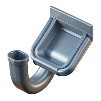 ethereal serene Gutter, rainwater drainage, metal or plastic. NO BACKGROUND with Transparent Background. ultra HD png