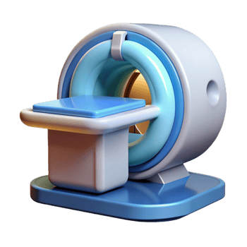 passionate elegant High-tech medical scanner displaying anatomical data, NO BACKGROUND with Transparent Transparent Background. detailed png
