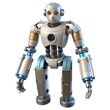 harmonious radiant Advanced robotic exoskeleton with hydraulic actuators, NO BACKGROUND with Transparent Background. perfect clarity png