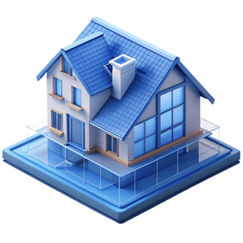 magnificent distinctive Blueprint of a residential house NO BACKGROUND with Transparent Background. png
