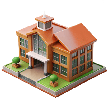 captivating impressionist Detailed architectural section drawing of a school NO BACKGROUND with Transparent Background. fine detail png