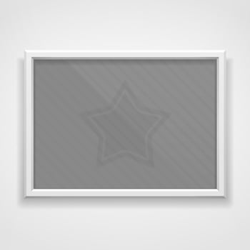 A4 horizontal frame vector