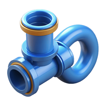joyful impressive Construction blueprint for a plumbing pipe fitting NO BACKGROUND with Transparent Background. expertly shot png