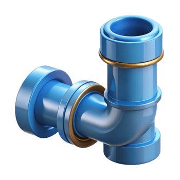 sumptuous artistic Construction blueprint for a plumbing pipe fitting NO BACKGROUND with Transparent Background. studio quality png