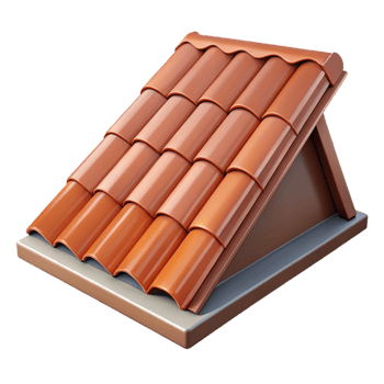 exquisite energetic artistic Technical drawing of a roof shingle NO BACKGROUND with Transparent Background. sharp png
