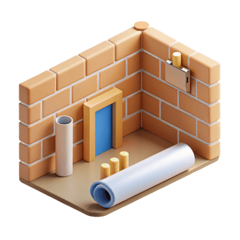 sumptuous dreamy futuristic Construction plan for a wall stud NO BACKGROUND with Transparent Background. professional png