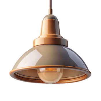 signature rustic 3D model of a modern pendant light NO BACKGROUND with Transparent Background. perfect clarity png