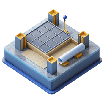 unforgettable victorian Construction blueprint for a concrete slab NO BACKGROUND with Transparent Background. premium png