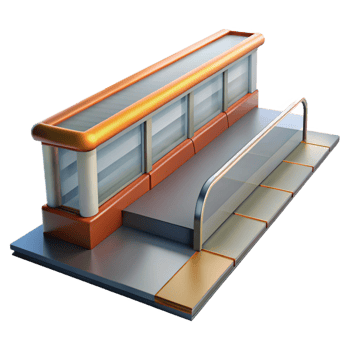 unparalleled nordic Detailed illustration of a subway platform edge NO BACKGROUND with Transparent Background. original png