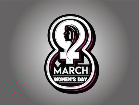 Women's day Hand Lettering Template vector