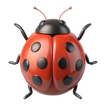 glorious inspired A close-up of a ladybug, NO BACKGROUND with Transparent Background. png