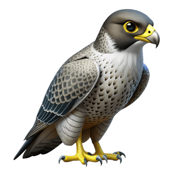 romantic fascinating A falcon, peregrine falcon, NO BACKGROUND with Transparent Background. genuine png