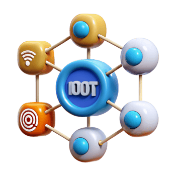 beautiful inspired Internet of things network diagram NO BACKGROUND with Transparent Background. png