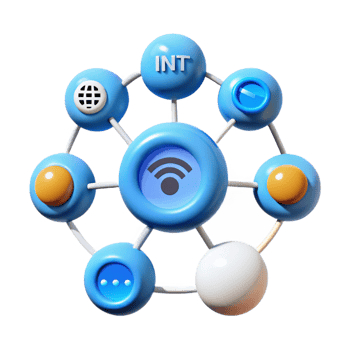 distinguished renaissance Internet of things network diagram NO BACKGROUND with Transparent Background. museum quality png