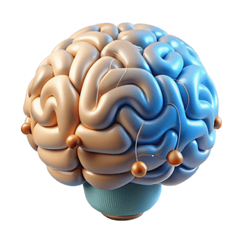 extraordinary geometric Artificial intelligence brain NO BACKGROUND with Transparent Background. impeccable png