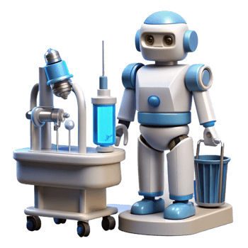 wonderful sought-after Medical robot with surgical instruments NO BACKGROUND with Transparent Background. png