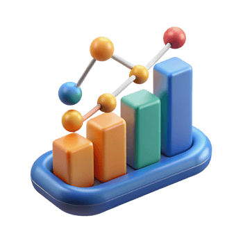 enchanting gothic Data science analytics graph NO BACKGROUND with Transparent Background. high resolution png