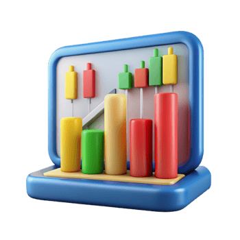 glorious industrial Financial technology stock market chart NO BACKGROUND with Transparent Background. high quality png