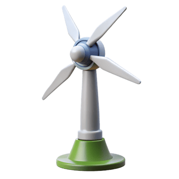 majestic calm modern Energy technology wind turbine NO BACKGROUND with Transparent Background. perfect clarity png